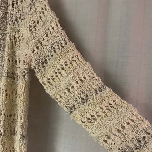 Anthropologie Cream Textured Women's Cardigan - Picture 5 of 5
